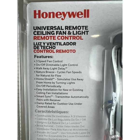 Honeywell 3-Speed Universal Ceiling Fan Remote Control new - Picture 6 of 9
